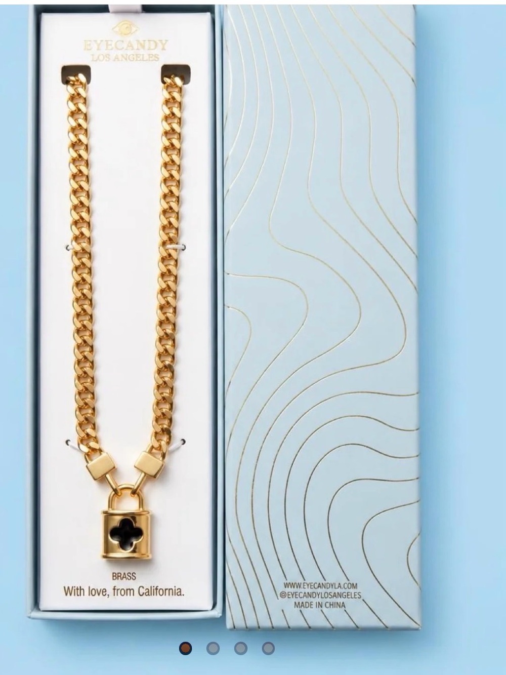 Gold-Tone Black Pendant Toggle Necklace
